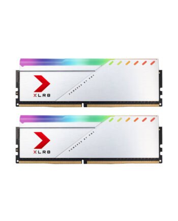 PNY XLR8 RGB DDR4 3200MHz 16GB (2x8) Desktop Memory Silver MD16GK2D4320016XSRGB
